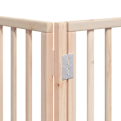 Dog Gate with Door Foldable 12 Panels 600 cm Poplar Wood