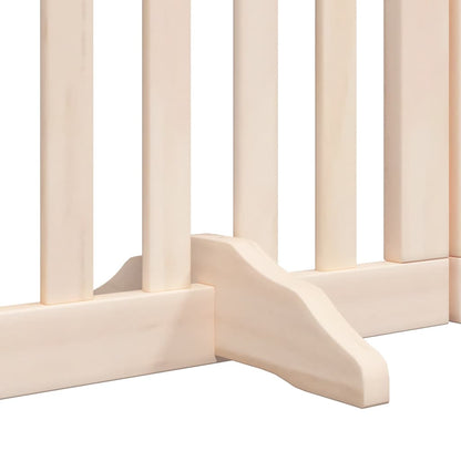 Dog Gate with Door Foldable 9 Panels 450 cm Poplar Wood