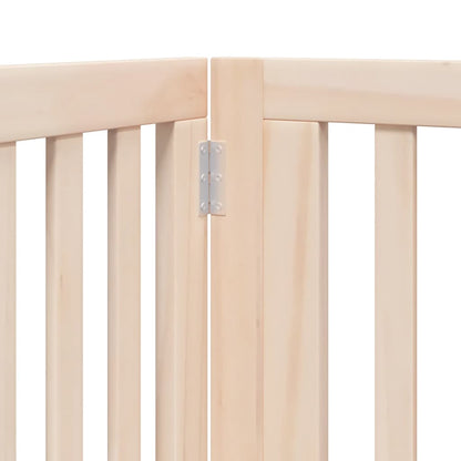 Dog Gate with Door Foldable 12 Panels 960 cm Poplar Wood