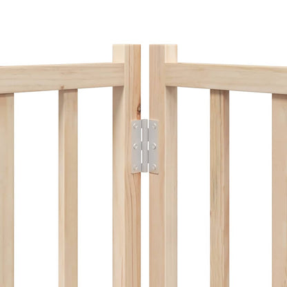 Dog Gate with Door Foldable 15 Panels 750 cm Poplar Wood