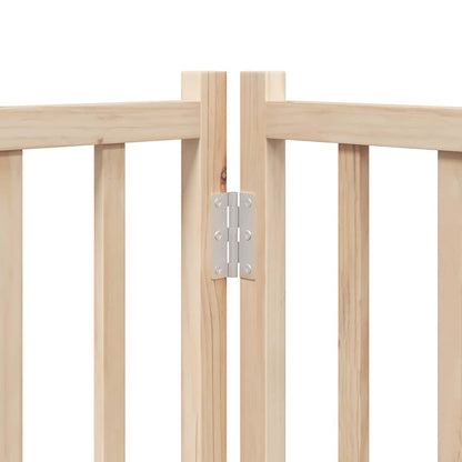 Dog Gate with Door Foldable 12 Panels 960 cm Poplar Wood