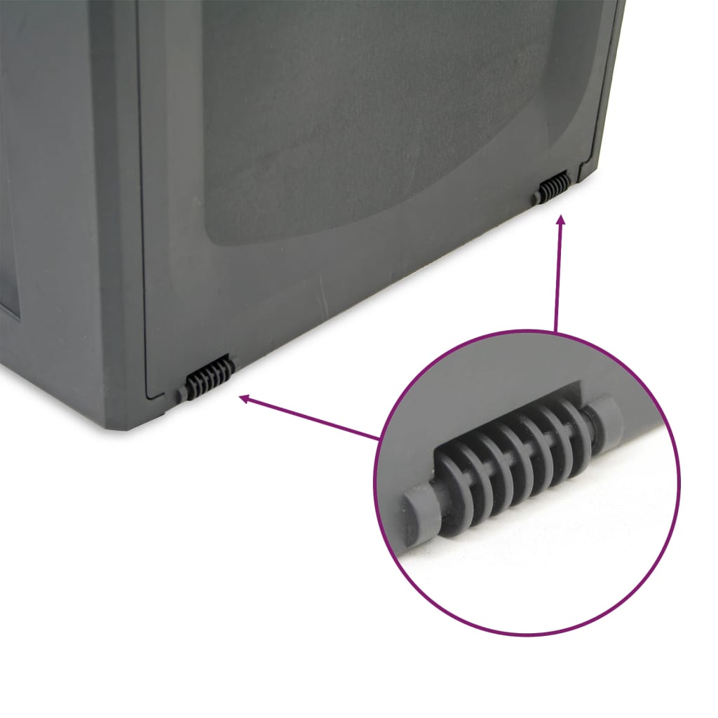 Storage Box Black 118x53x57 cm Polypropylene