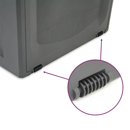 Storage Box Black 118x53x57 cm Polypropylene