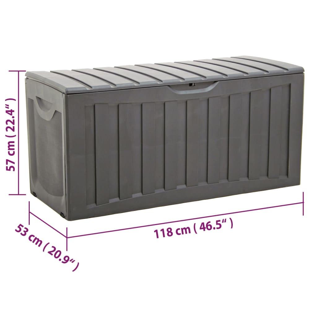 Storage Box Black 118x53x57 cm Polypropylene