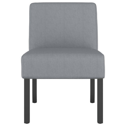 Slipper Chair Light Grey Fabric