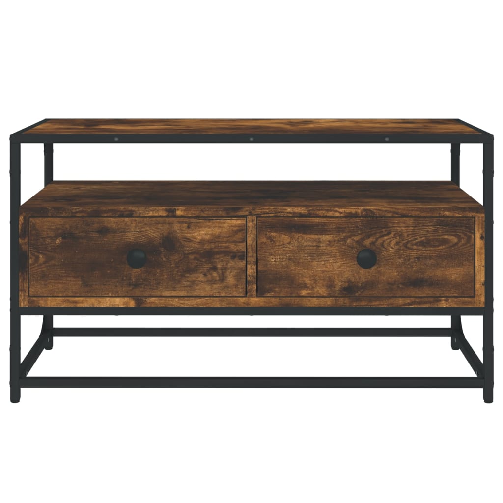 TV Cabinet Smoked Oak 80x35x45 cm Engineered Wood