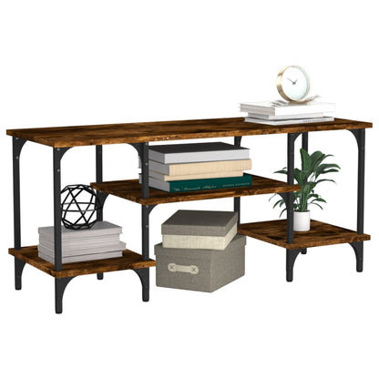 TV Cabinet Smoked Oak 102x35x45.5 cm Engineered Wood