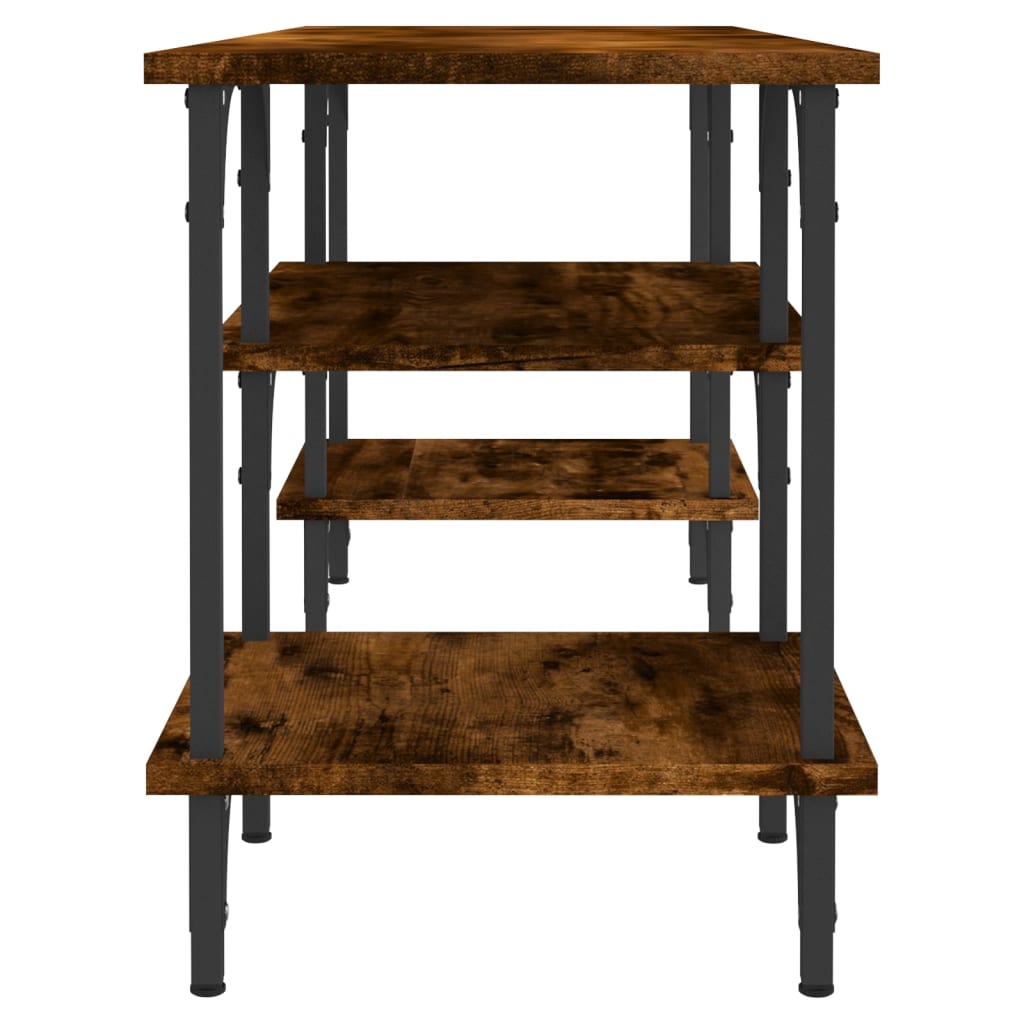 TV Cabinet Smoked Oak 102x35x45.5 cm Engineered Wood