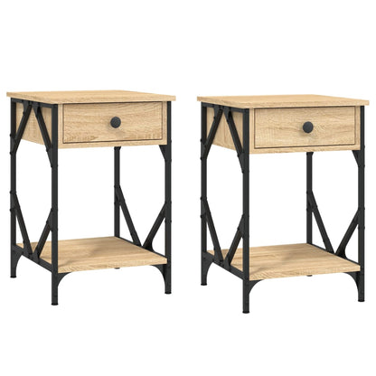 Bedside Cabinets 2 pcs Sonoma Oak 40x42x60 cm Engineered Wood