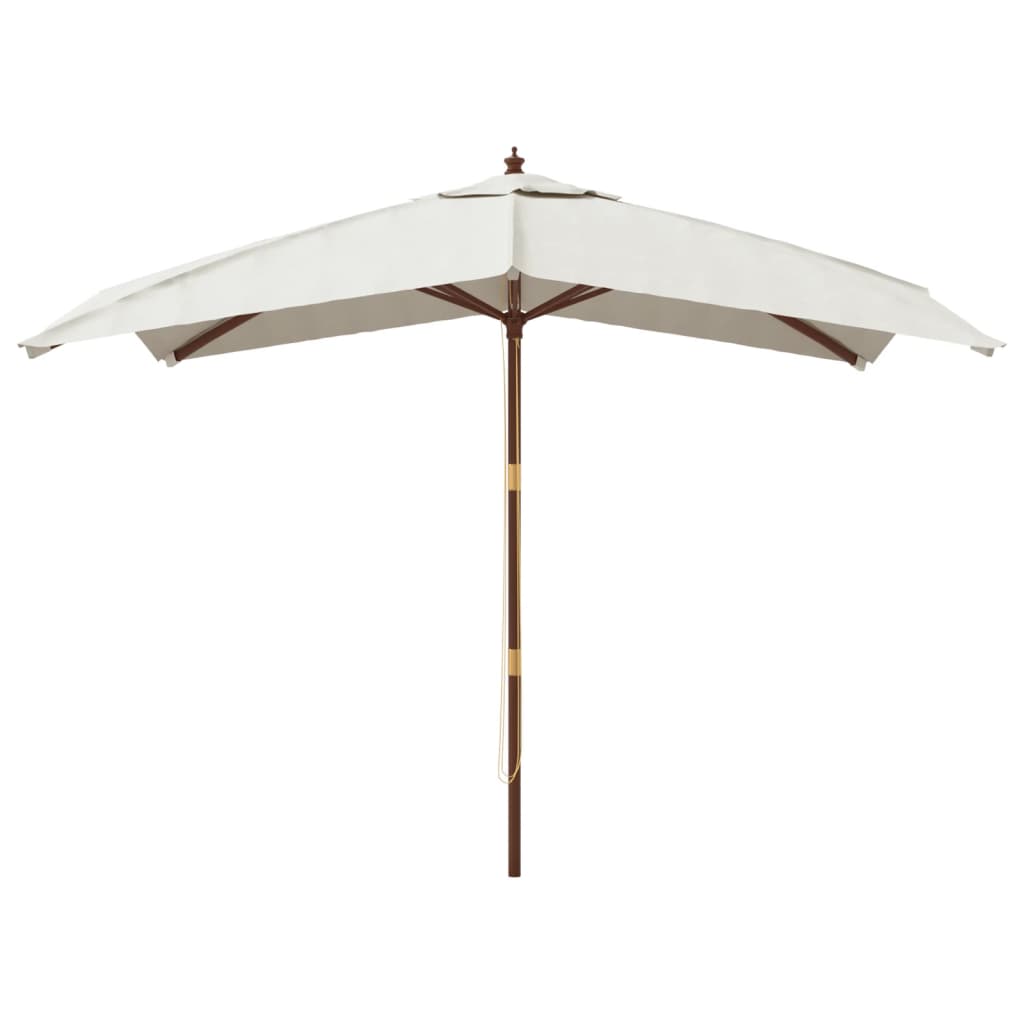 Garden Parasol with Wooden Pole Sand 300x300x273 cm