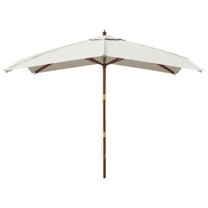 Garden Parasol with Wooden Pole Sand 300x300x273 cm