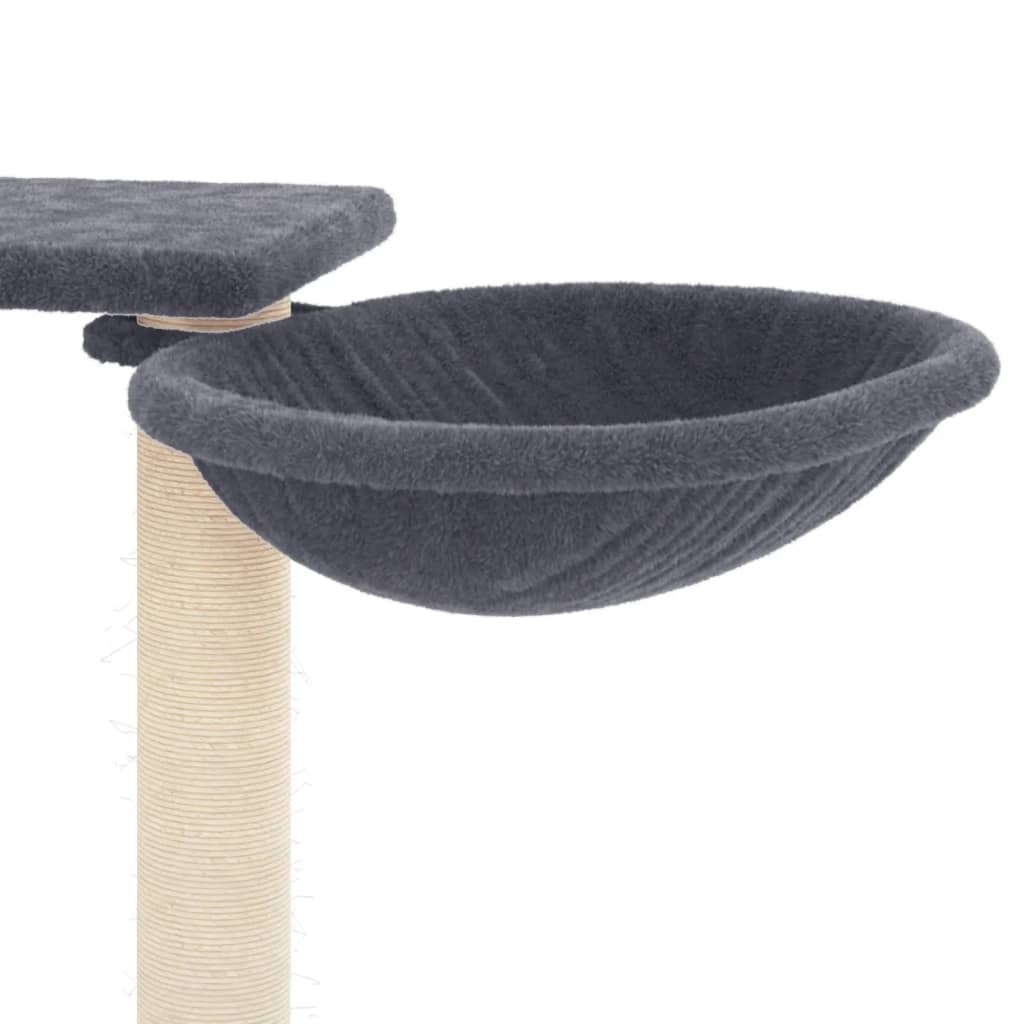 Cat Tree with Scratching Posts Dark Grey 82 cm