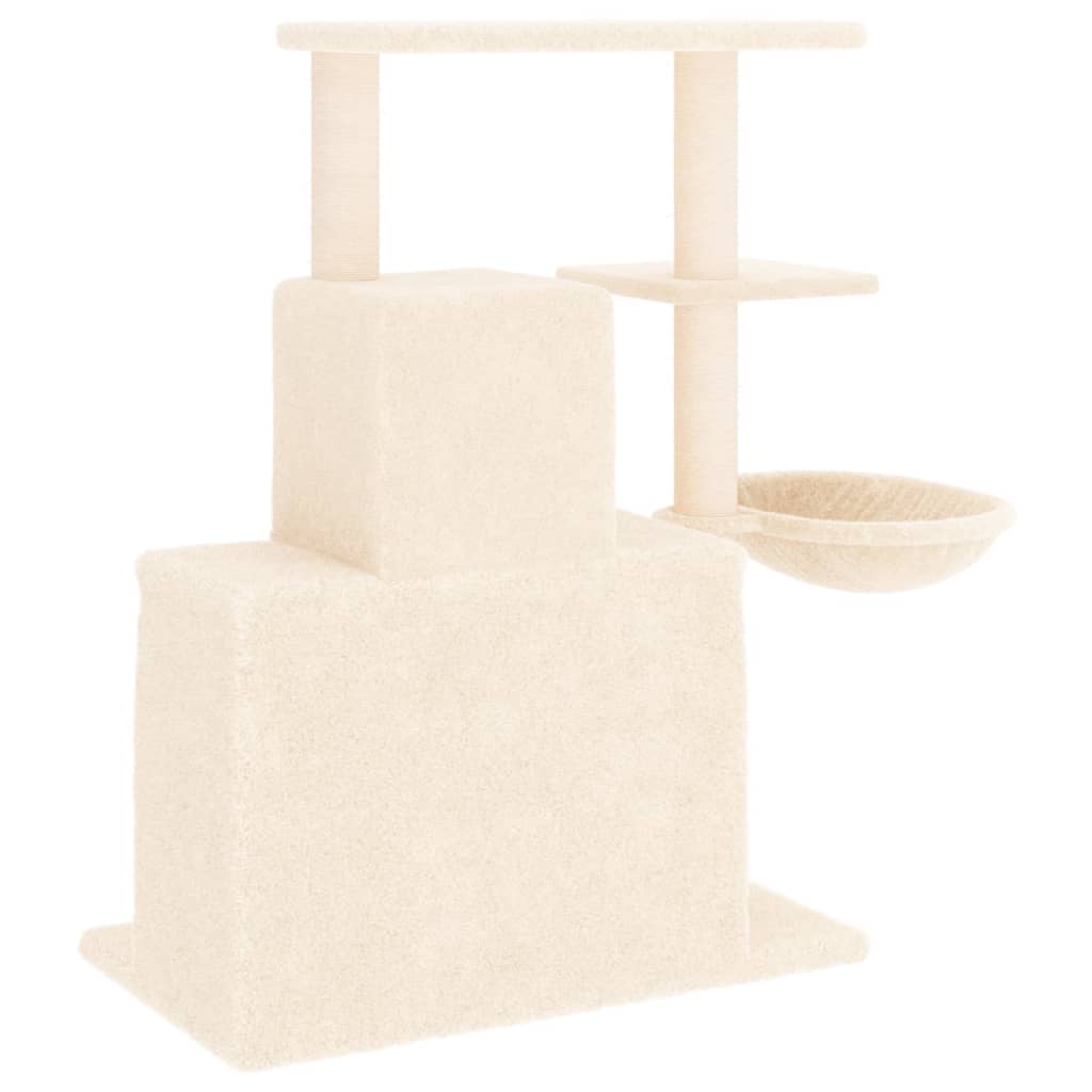 Cat Tree with Sisal Scratching Posts Cream 83 cm