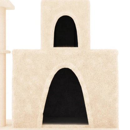 Cat Tree with Sisal Scratching Posts Cream 83 cm