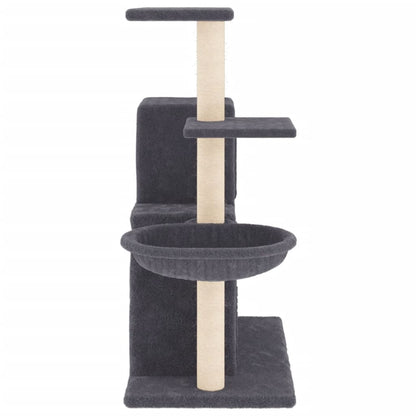 Cat Tree with Sisal Scratching Posts Dark Grey 83 cm