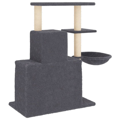 Cat Tree with Sisal Scratching Posts Dark Grey 83 cm