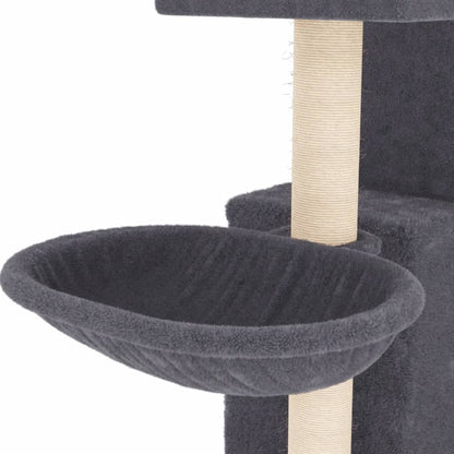 Cat Tree with Sisal Scratching Posts Dark Grey 83 cm