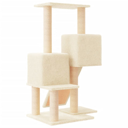 Cat Tree with Sisal Scratching Posts Cream 82 cm