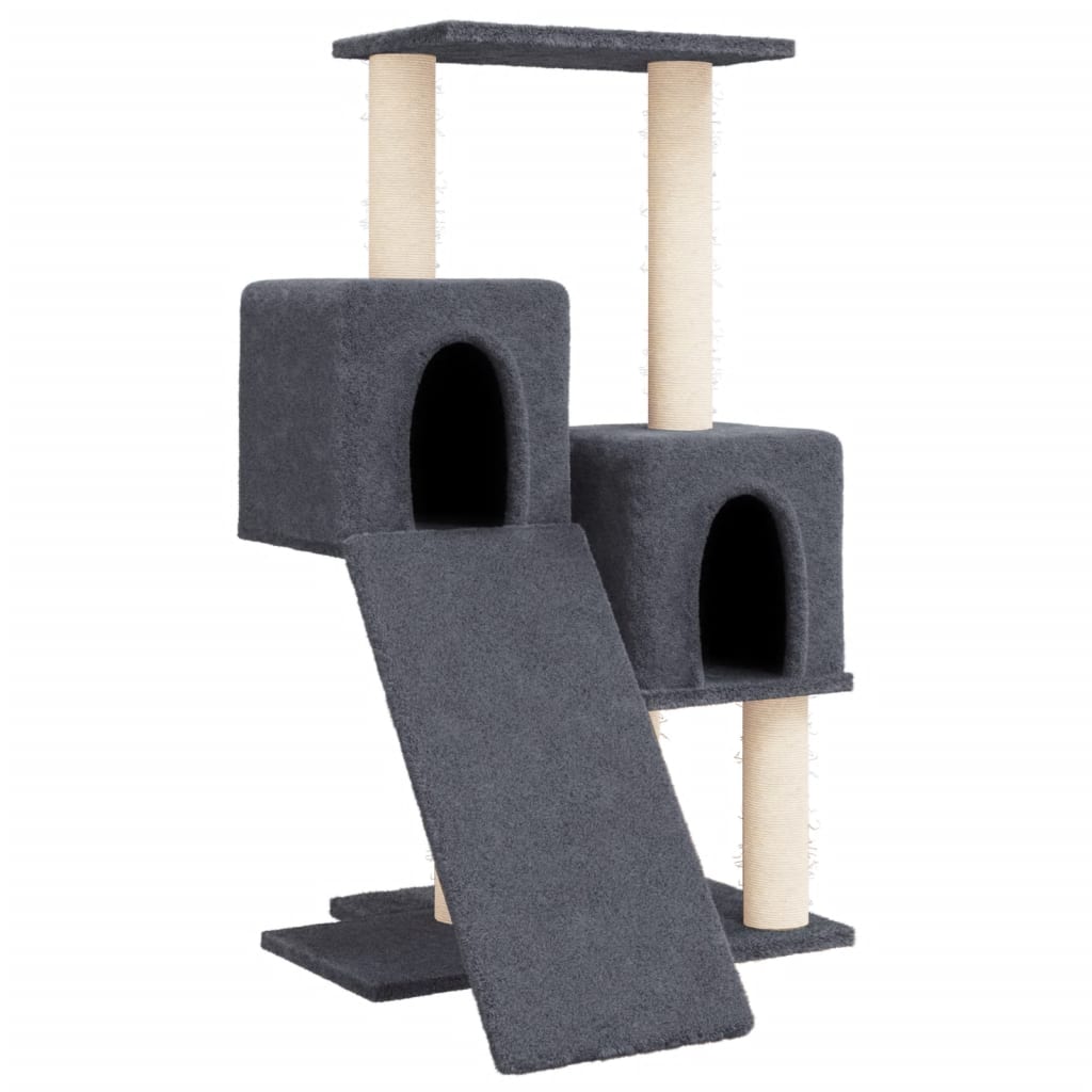 Cat Tree with Sisal Scratching Posts Dark Grey 82 cm