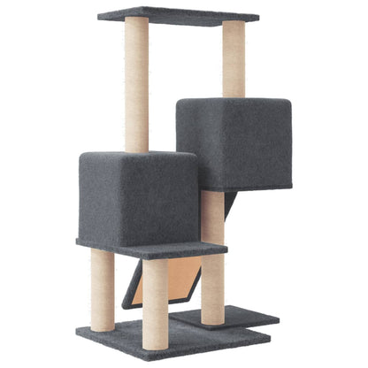 Cat Tree with Sisal Scratching Posts Dark Grey 82 cm