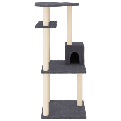 Cat Tree with Sisal Scratching Posts Dark Grey 123 cm