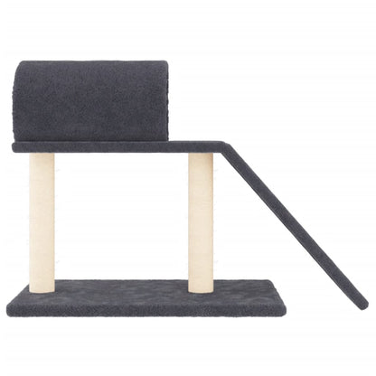 Cat Scratching Posts with Tunnel and Ladder Dark Grey 55.5 cm