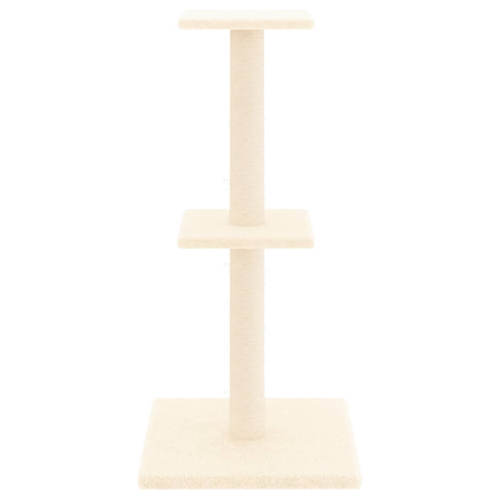 Cat Tree with Sisal Scratching Posts Cream 73 cm