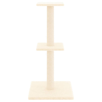 Cat Tree with Sisal Scratching Posts Cream 73 cm