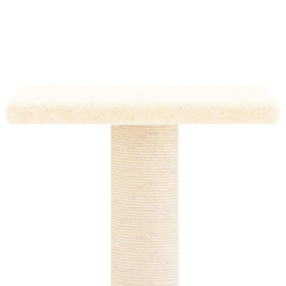 Cat Tree with Sisal Scratching Posts Cream 73 cm