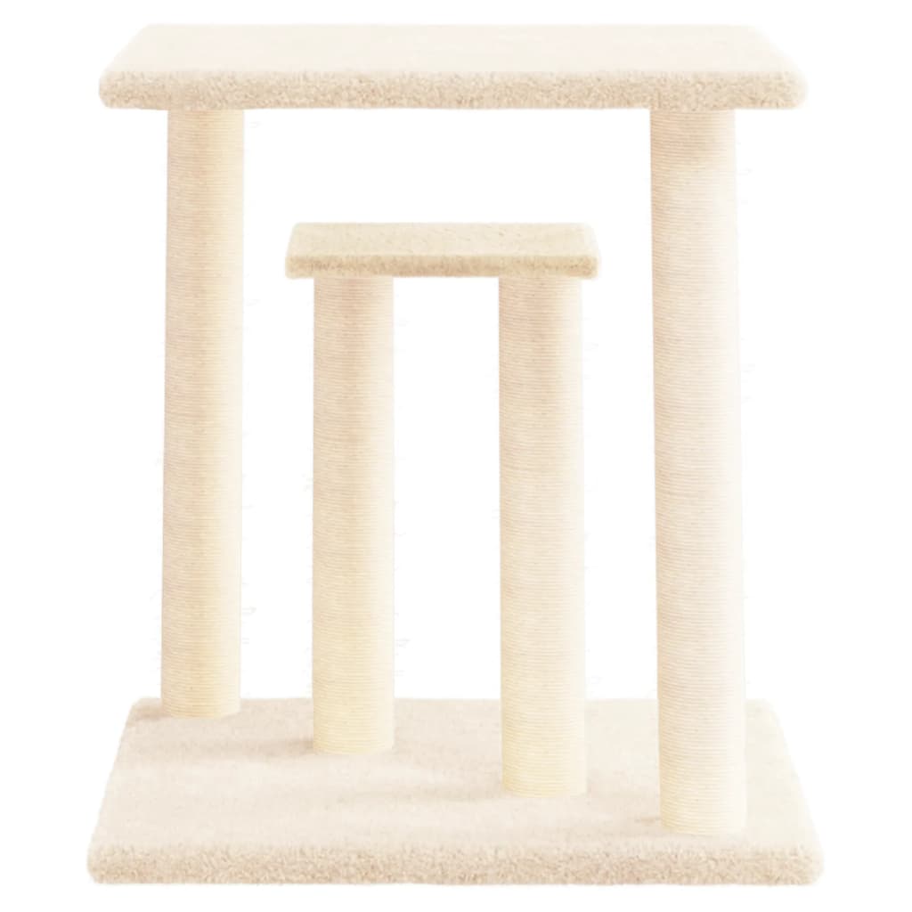 Cat Scratching Posts with Platforms Cream 50 cm
