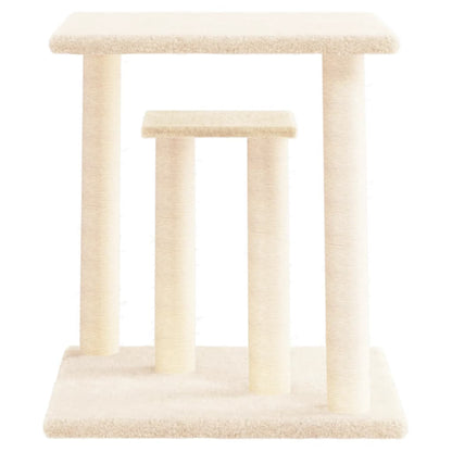 Cat Scratching Posts with Platforms Cream 50 cm