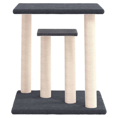 Cat Scratching Posts with Platforms Dark Grey 50 cm