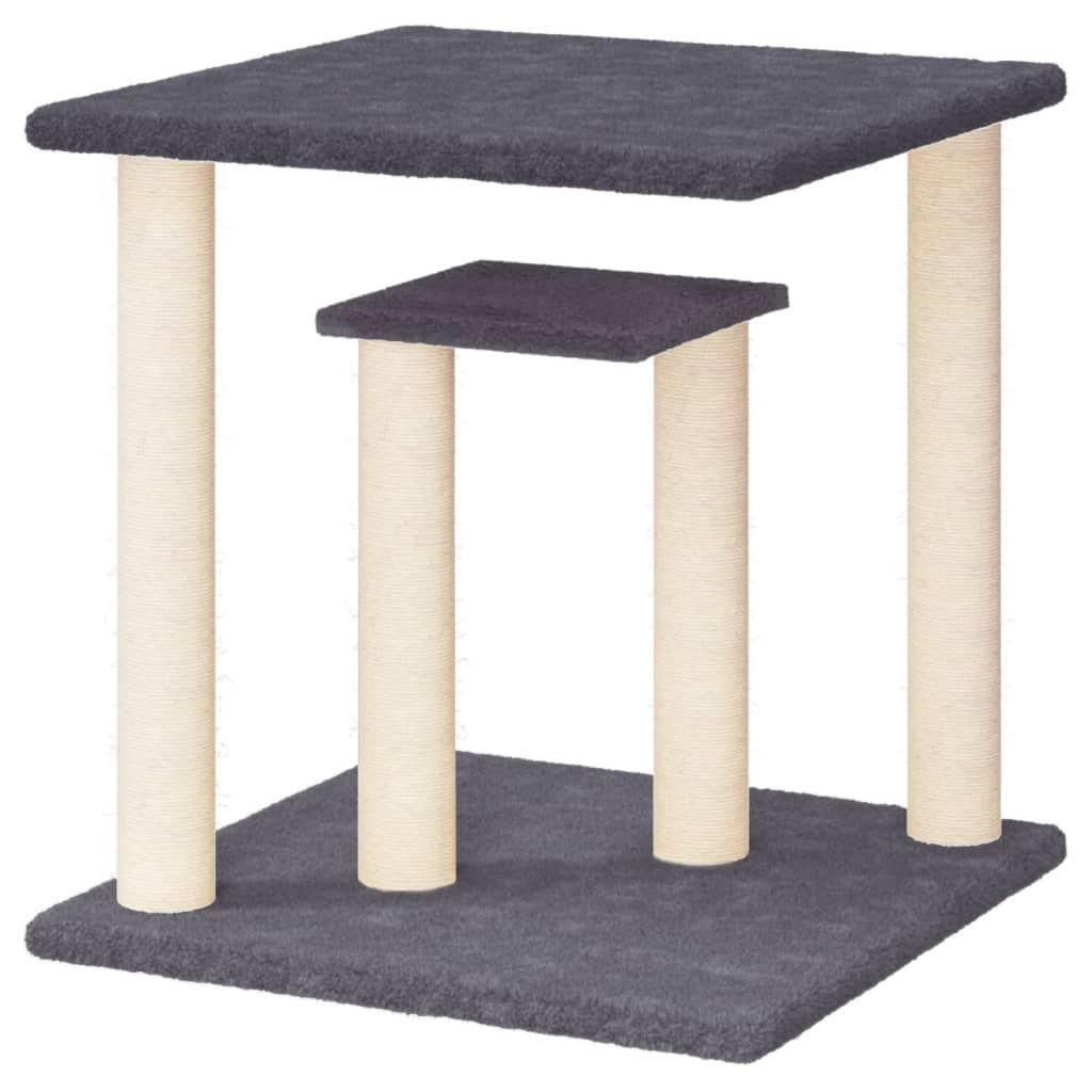 Cat Scratching Posts with Platforms Dark Grey 50 cm