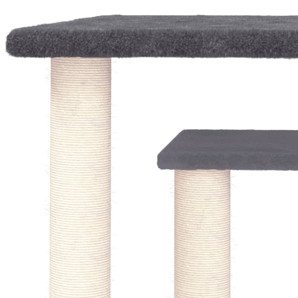 Cat Scratching Posts with Platforms Dark Grey 50 cm