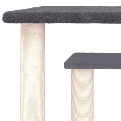 Cat Scratching Posts with Platforms Dark Grey 50 cm