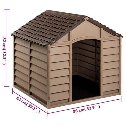 Dog House Brown 86x84x82 cm Polypropylene
