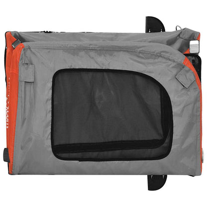 Pet Bike Trailer Animal Print Orange and grey 124 x 53 x 53 cm