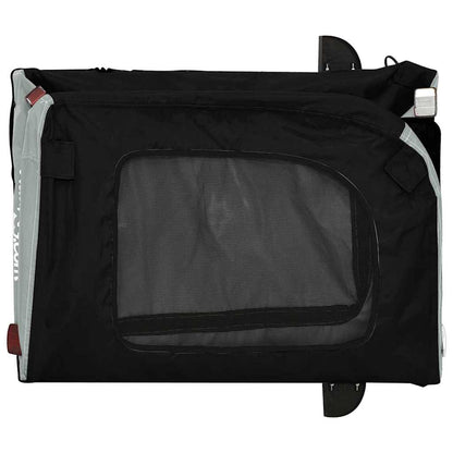 Pet Bike Trailer Grey and Black Oxford Fabric and Iron