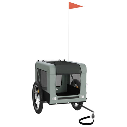 Pet Bike Trailer Grey and Black Oxford Fabric&Iron