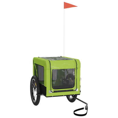 Pet Bike Trailer Green and Black Oxford Fabric and Iron