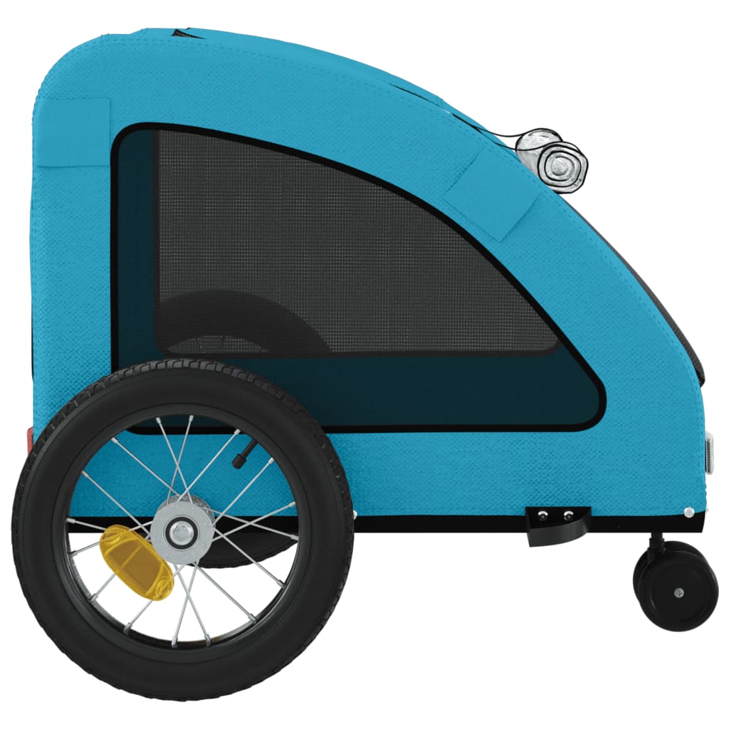 Pet Bike Trailer Blue Oxford Fabric and Iron