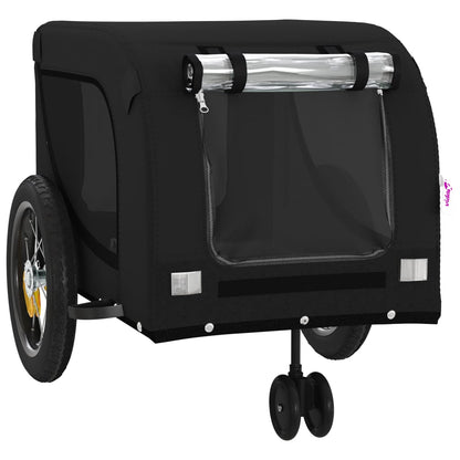 Pet Bike Trailer Black Oxford Fabric and Iron