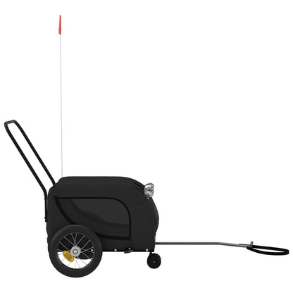 Pet Bike Trailer Black Oxford Fabric and Iron
