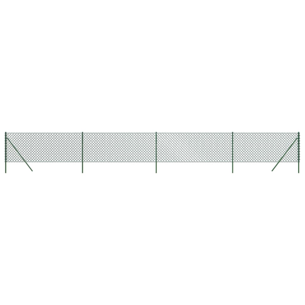 Chain Link Fence Green 0.8x10 m