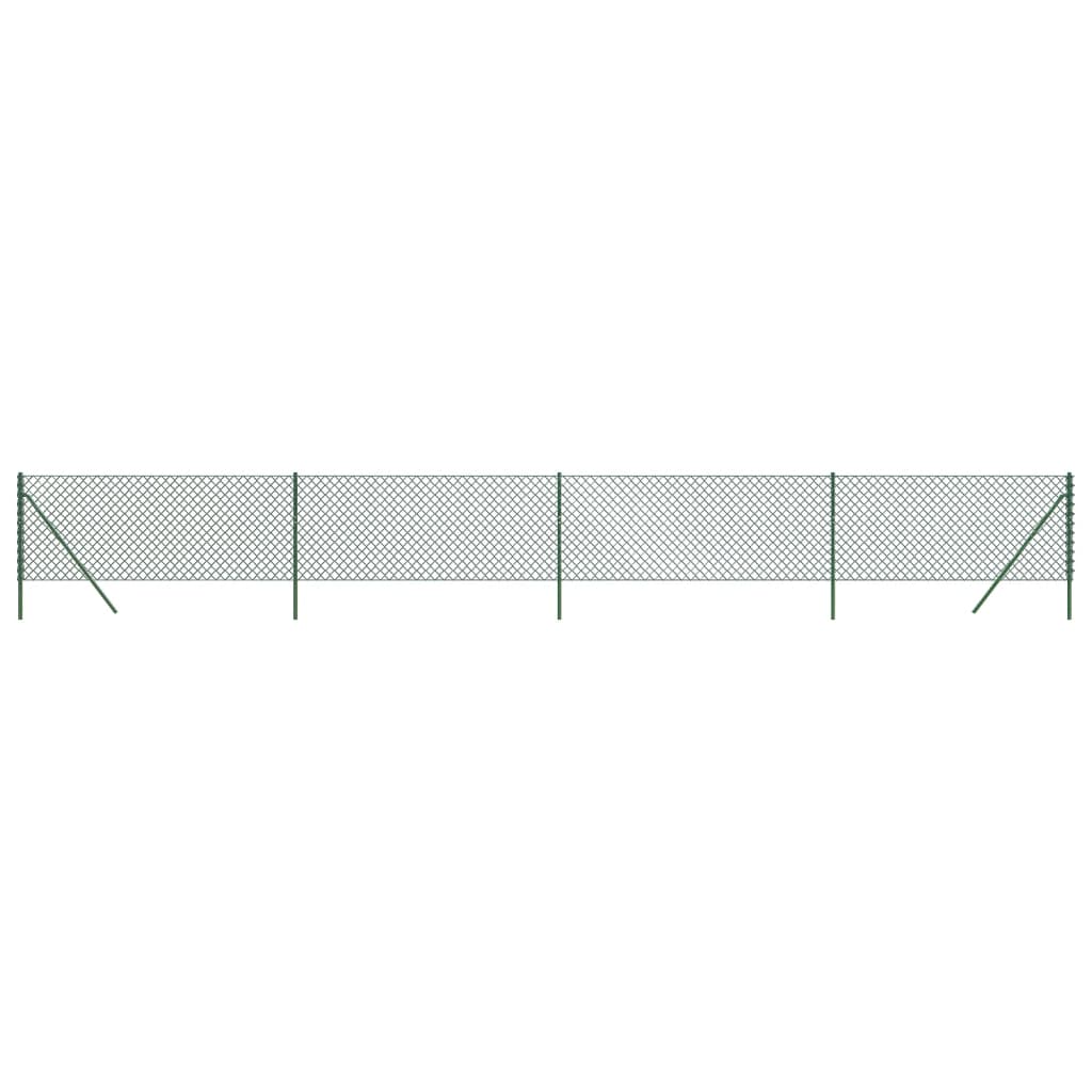 Chain Link Fence Green 1.1x10 m