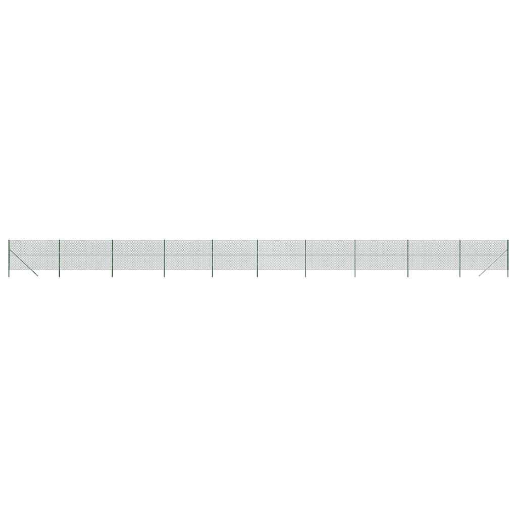 Chain Link Fence Green 1.6x25 m