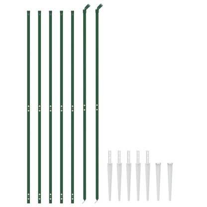 Chain Link Fence with Spike Anchors Green 2.2x10 m