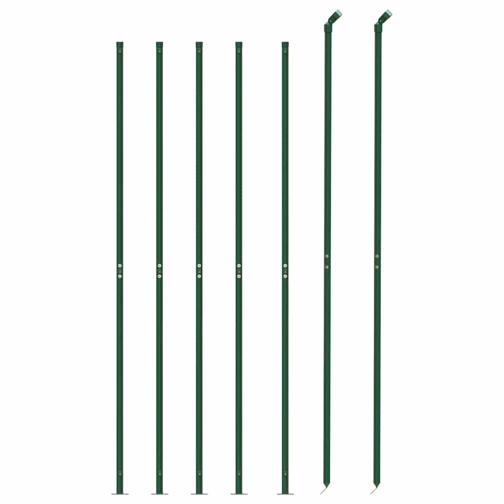 Chain Link Fence with Flange Green 1.6x10 m