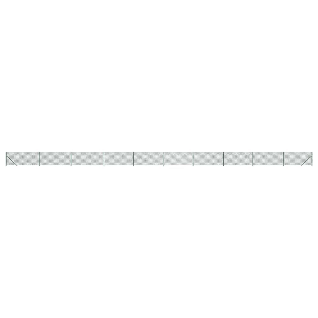 Chain Link Fence with Flange Green 1x25 m