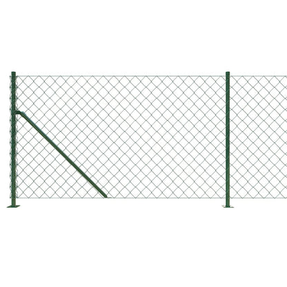 Chain Link Fence with Flange Green 1.1x25 m